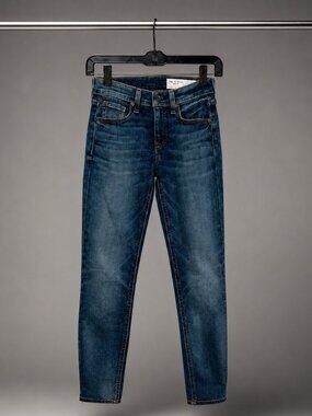 rag & bone Cate Mid Rise Skinny Jeans Dark Wash Blue Denim Womens Size 23